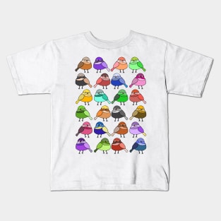 Cute and Colorful Tropical Bird Pattern Kids T-Shirt